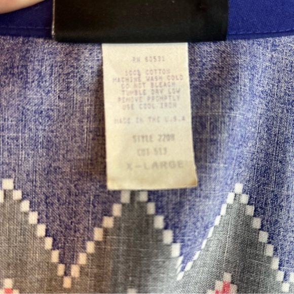 Vintage 90’s Roughrider Western Shirt Aztec Cowgirl Country Top - Picture 3 of 13